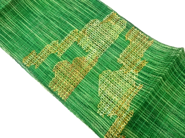 変わり織抽象模様織出し夏用名古屋帯